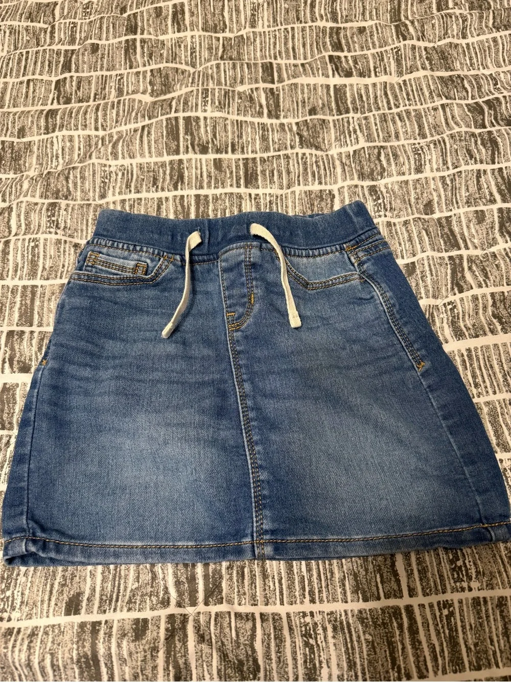 GAP Blue Denim Skirt with Drawstring